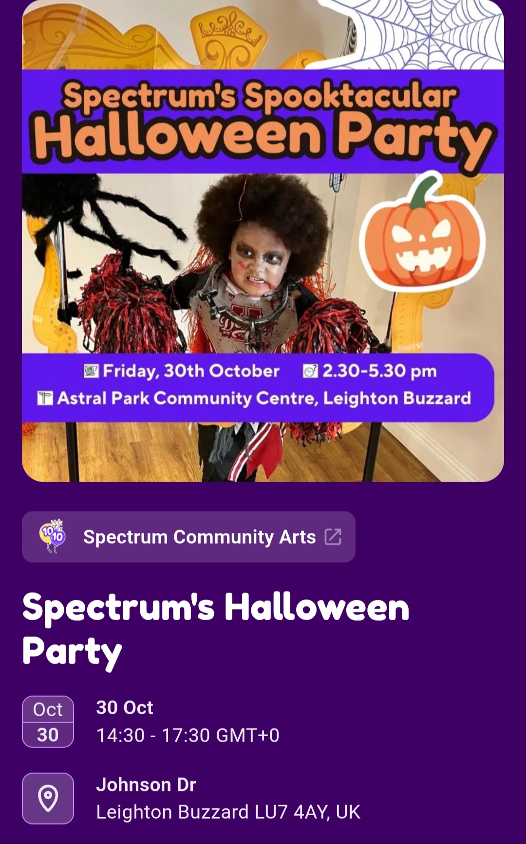 Poster for Spectrum's Spooktacular